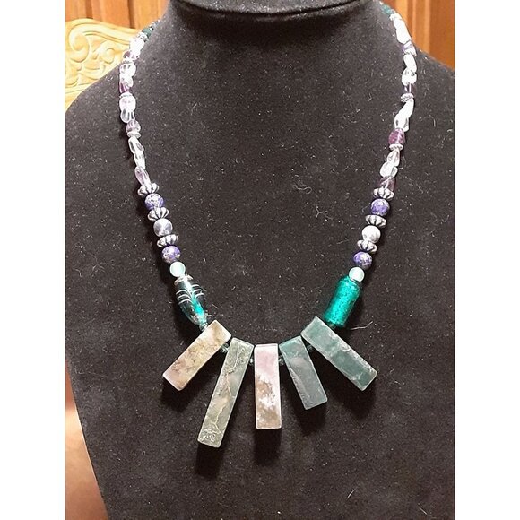 Jasper Gemstone Necklace 20" - Picture 4 of 7